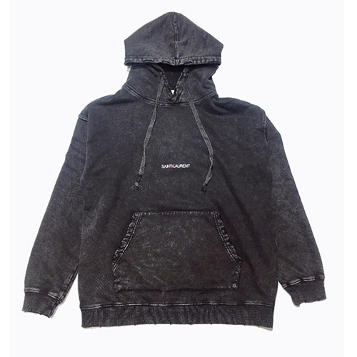 サンローランサンローランユニセックスコットンフーディl0094.ブラック