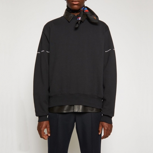 --アクネストゥディオズユニセックスオーバーサイズコットンスウェットシャツn0104ブラック