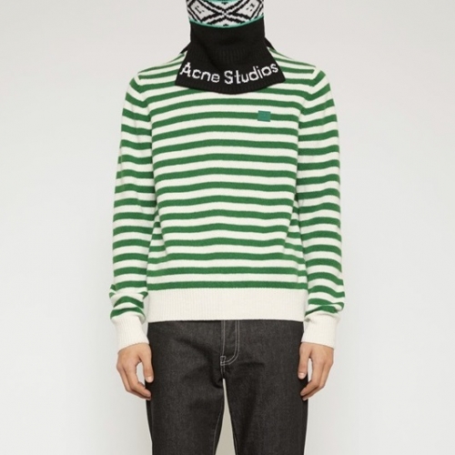 アクネストゥディオズアクネストゥディオズレディースパッチポイントウールセーターn0105グリーン