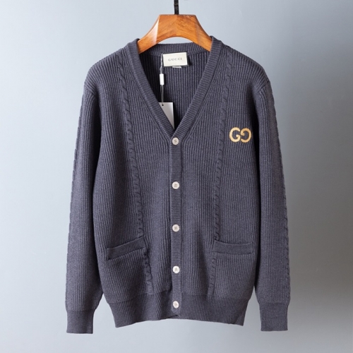 グッチメンズトレンディネックカーディガンc03113.グレー