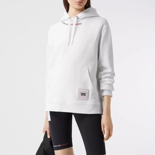 バーバリーバーバリーユニセックスカジュアルコットンフーディr03144.ホワイト