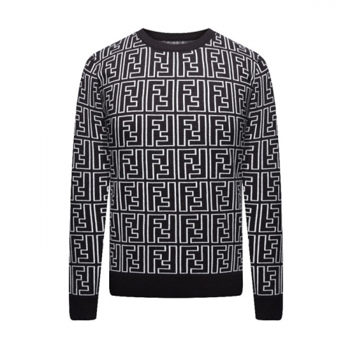 ェンディ-ェンディメンズクルーネックウールセーターn0839.ブラック