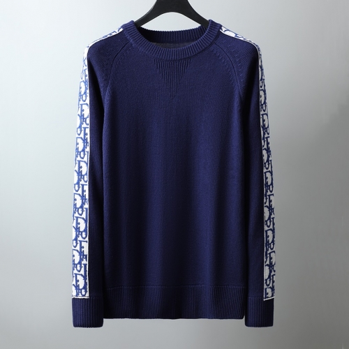 -ディオールメンズレトロクルーネックセーターo0890.ネイビー