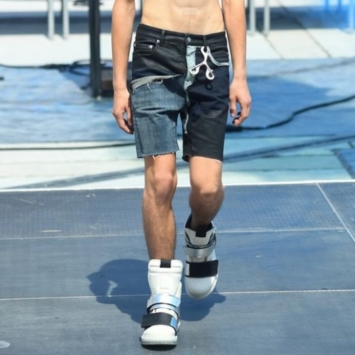 リックオウエンスリックオウエンスメンズカジュアルショートパンツc0067ブルー