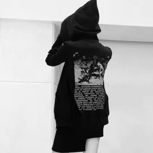 -リックオウエンスレディースコットンジップアップフーディc87