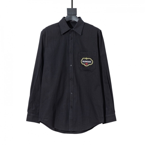 バレンシアガバレンシアガメンズコットンシャツl0841ブラック