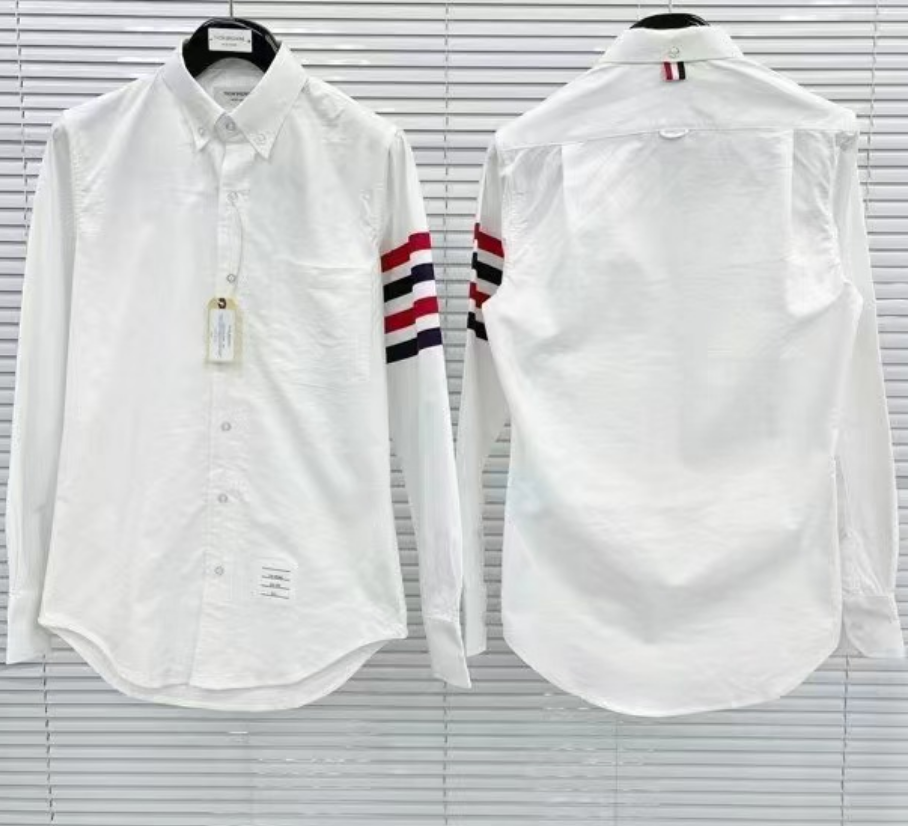 トムブラウントムブラウンメンズストラップコットンシャツm01035.ホワイト