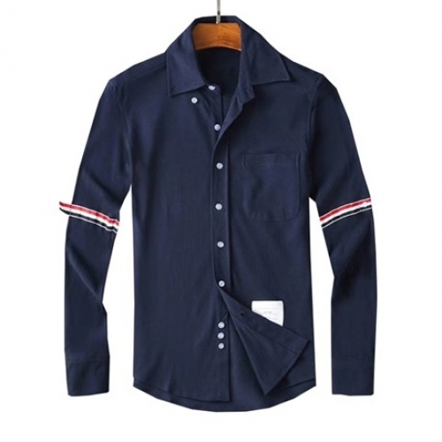 トムブラウントムブラウンメンズストラップコットンシャツm01040.ネイビー