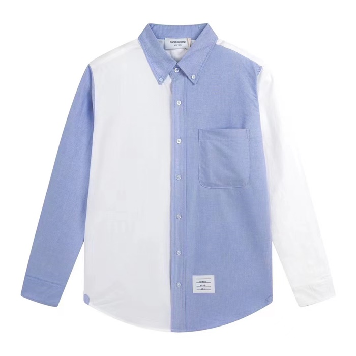 トムブラウントムブラウンメンズストラップコットンシャツm01042ブルー