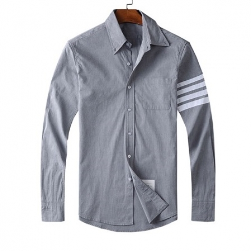 トムブラウントムブラウンメンズストラップコットンシャツm01044.グレー