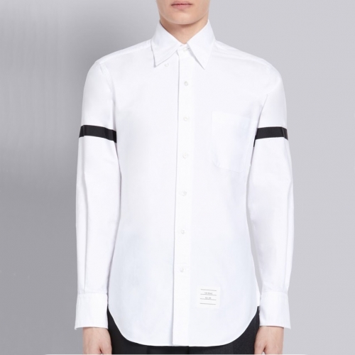 トムブラウントムブラウンメンズストラップコットンシャツm01034.ホワイト