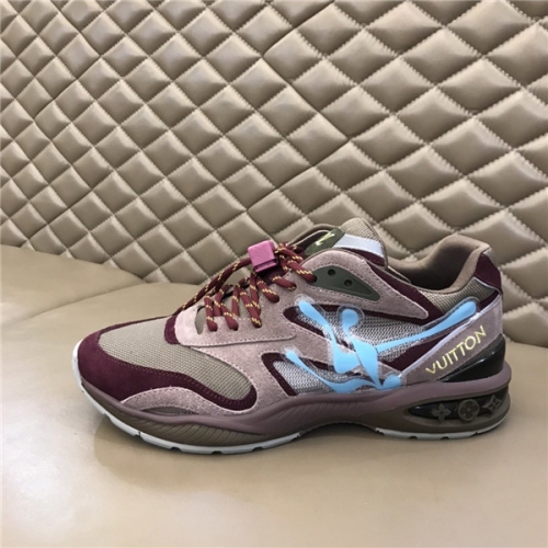 ルイヴィトンメンズレザーランニングシューズ,S1411,(240-275),レッド