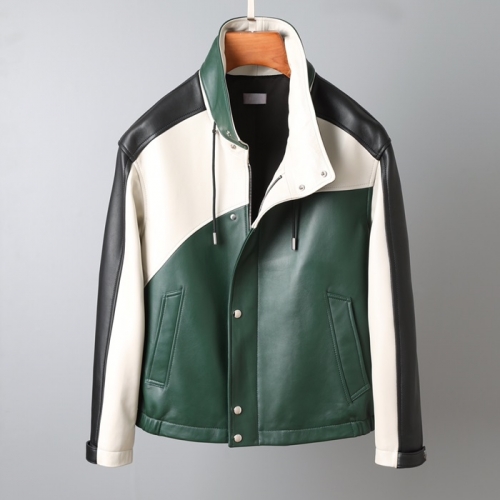 ディオールメンズモダンレザージャケットo0896グリーン