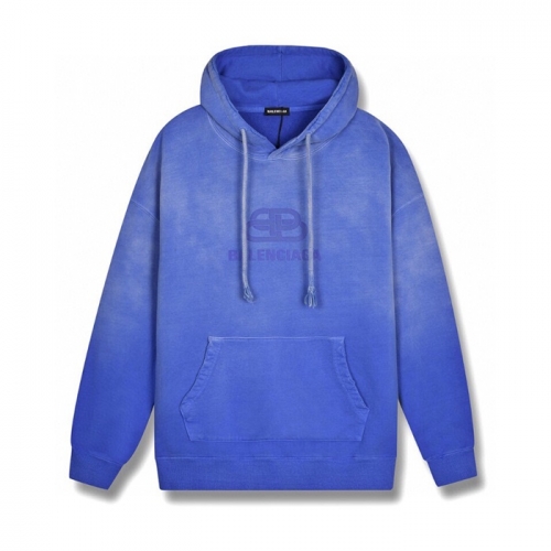 バレンシアガバレンシアガユニセックスコットンフーディl0843ブルー