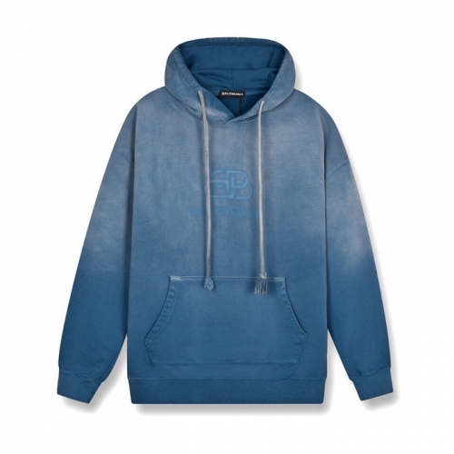 バレンシアガバレンシアガユニセックスコットンフーディl0846ブルー