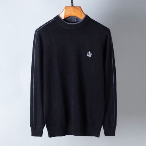 ドルチェ＆ガッバーナドルチェ＆ガッバーナメンズインタージアクルーネックウールセーターl0282ブラック