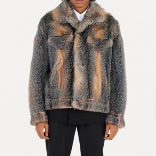 ルイヴィトンユニセックスシグネチャーミンクコートu02348グレー