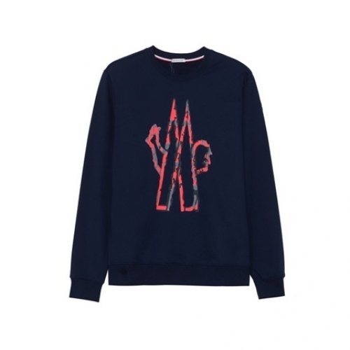 モンクレールモンクレールメンズカジュアルコットン長袖Tシャツc01925ネイビー