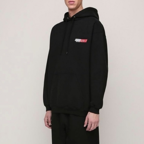 バレンシアガバレンシアガユニセックスコットンフーディl0851ブラック