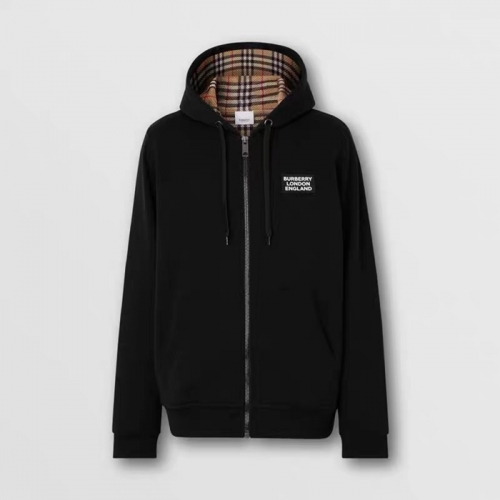 バーバリーバーバリーユニセックスカジュアルコットンフーディr03197ブラック