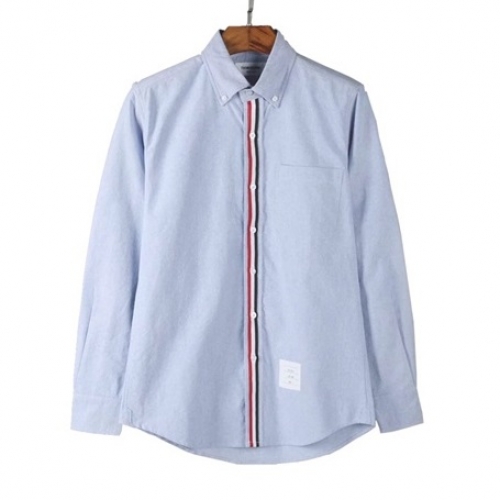 トムブラウントムブラウンメンズストラップコットンシャツm01054.ブルー