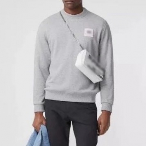 バーバリーバーバリーメンズカジュアルコットンスウェットシャツr03198グレー