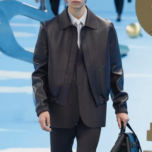 ルイヴィトンルイヴィトンメンズレザージャケットu02356.ブラック