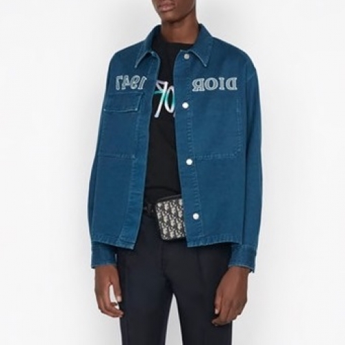 ディオールディオールメンズクラシックシャツo0904.ブルー