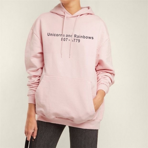 ヴェトモンヴェトモンユニセックスオーバーサイズコットンフーディt0112ピンク