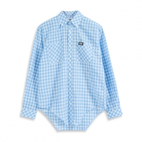 バーバリーバーバリーメンズヴィンテージベーシックシャツr03271ブルー