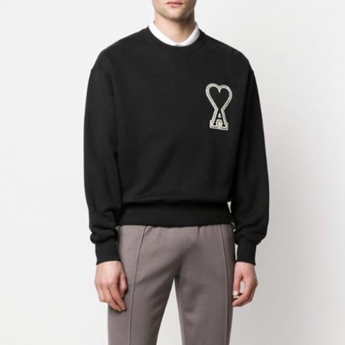 --アミメンズコットンスウェットシャツ0057ブラック