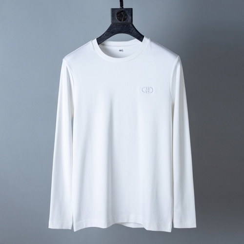 サルヴァトーレフェラガモサルヴァトーレフェラガモメンズベーシック長袖Tシャツr0316ホワイト