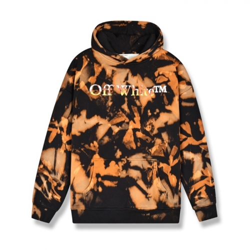 オフホワイトオフホワイトメンズコットンフーディf0596オレンジ