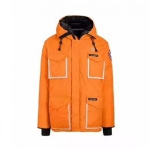 カナダグースカナダグースメンズパッチカジュアルダウンパディングパーカーn0294.オレンジ