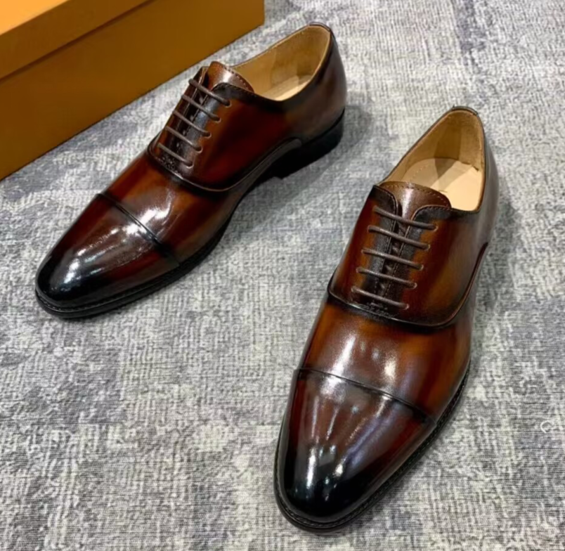 ルイヴィトンメンズオックスフォードシューズ,(240-275),S1452,ブラウン