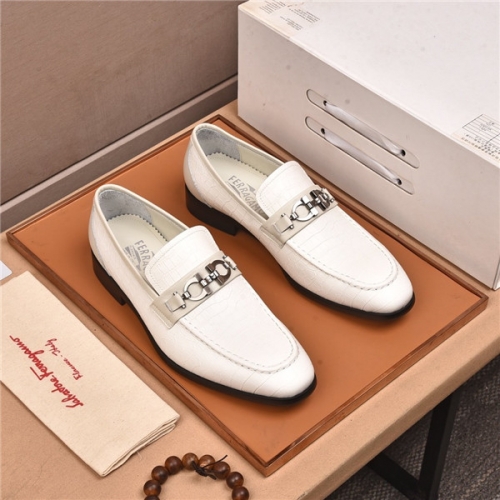 サルヴァトーレフェラガモメンズ用レザーオックスフォードシューズ,(240-275),S0453,ホワイト