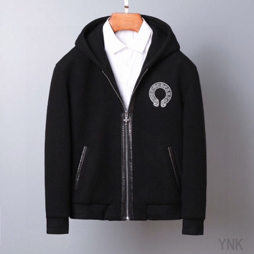 クロムハーツクロムハーツメンズカジュアルレザージャケットr0307ブラック