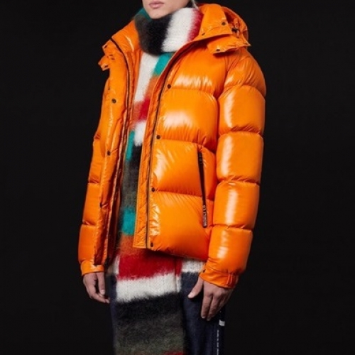 モンクレールモンクレールメンズパッチモダンダックダウンパディングc01966.オレンジ