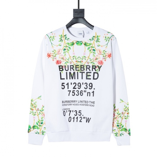 バーバリーバーバリーメンズカジュアルコットンスウェットシャツr03315ホワイト