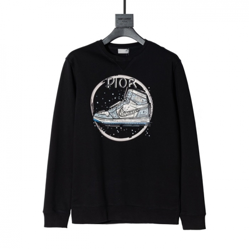 ディオールディオールメンズカジュアルコットン長袖Tシャツo0929ブラック