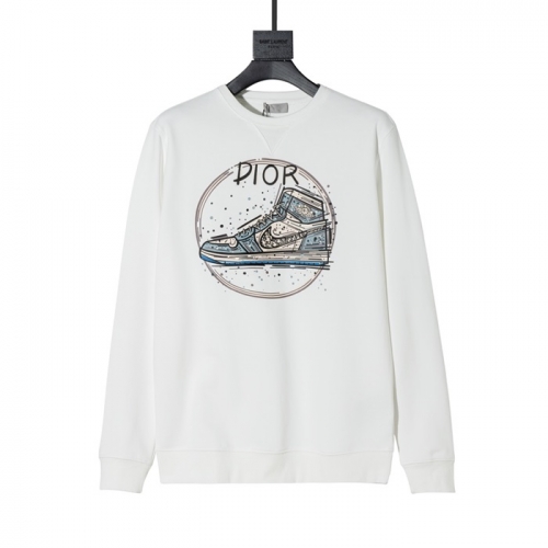 ディオールディオールメンズカジュアルコットン長袖Tシャツo0930ホワイト