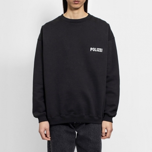 ヴェトモンヴェトモンユニセックスプリント長袖Tシャツt0113ブラック