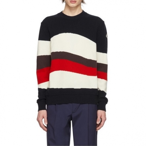 モンクレール-モンクレールメンズレトロクルーネックセーターc01969ネイビー