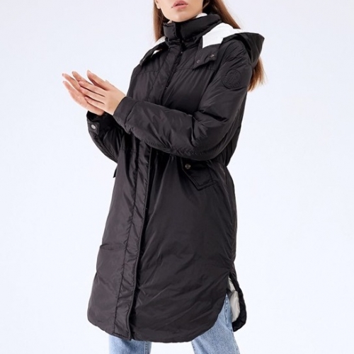 モンクレールモンクレールレディースパッチモダンダックダウンパディングc01974ブラック