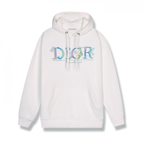 ディオールユニセックスカジュアルコットンフーディo0934ホワイト