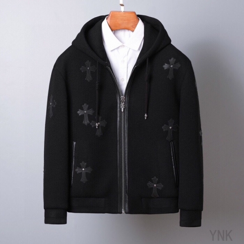 クロムハーツクロムハーツメンズカジュアルレザージャケットr0308ブラック