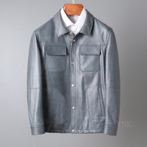 バーバリーバーバリーメンズカジュアルレザージャケットr03330ブルー