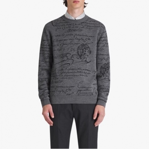 ベルルッティメンズカジュアルコットン長袖Tシャツr0030.グレー