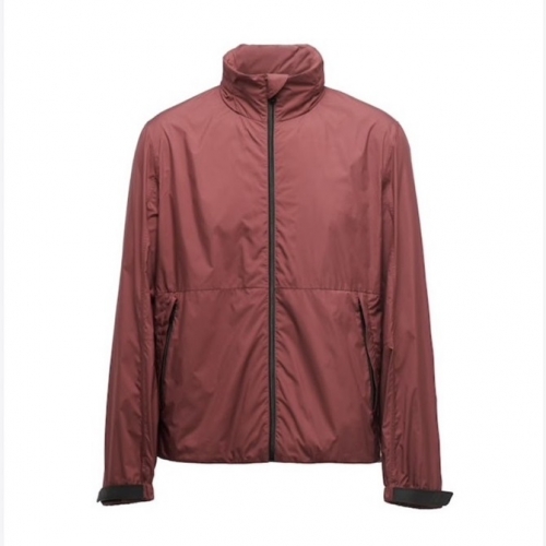 プラダプラダメンズカジュアルジャケットa01184.バーガンディ