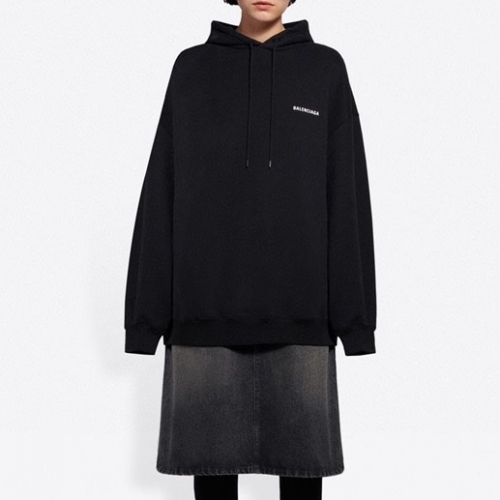バレンシアガバレンシアガユニセックスコットンフーディl0863.ブラック